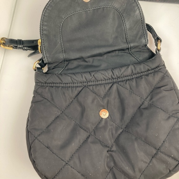 Marc Jacobs Black & Gold  Nylon Quilted Natasha Crossbody Bag - Picture 14 of 14